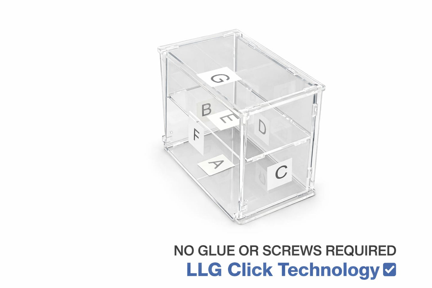 KF002-RG — Rose-Gold Mirrored Display Case