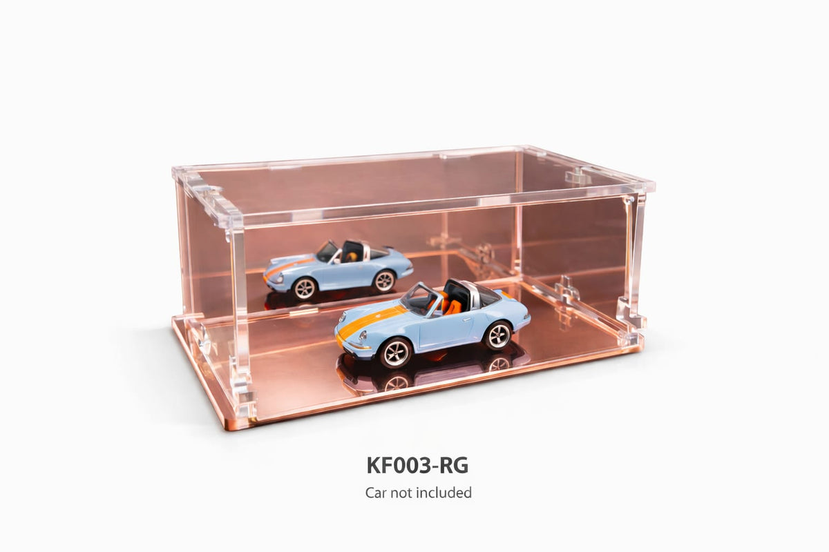 KF003-RG — Rose-Gold Mirrored Display Case