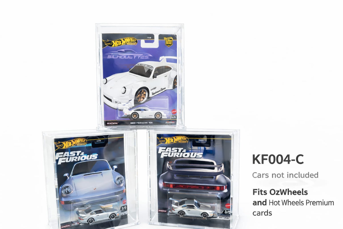 KF004-C Clear Carded Display Case – Fits OzWheels & Hot Wheels Premium (Cars Not Included)