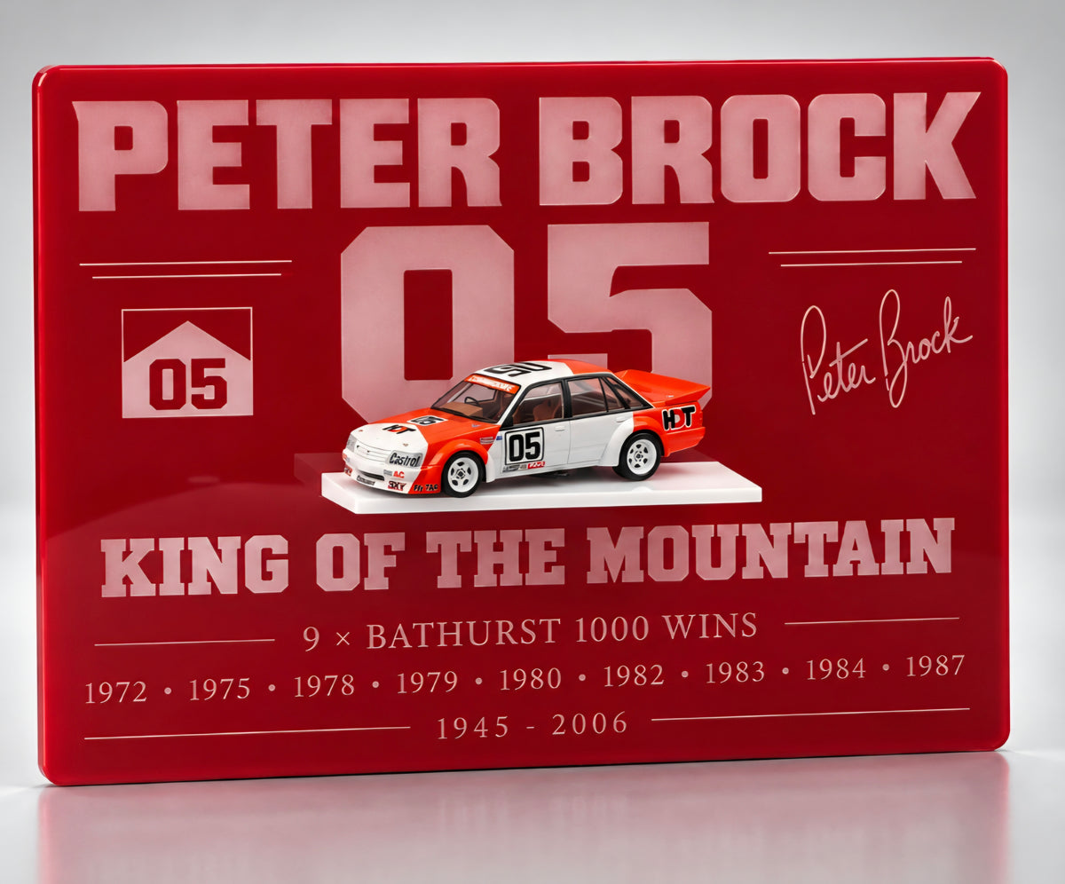 Peter Brock 05 “King of the Mountain” 1:64 Diecast Display Plaque