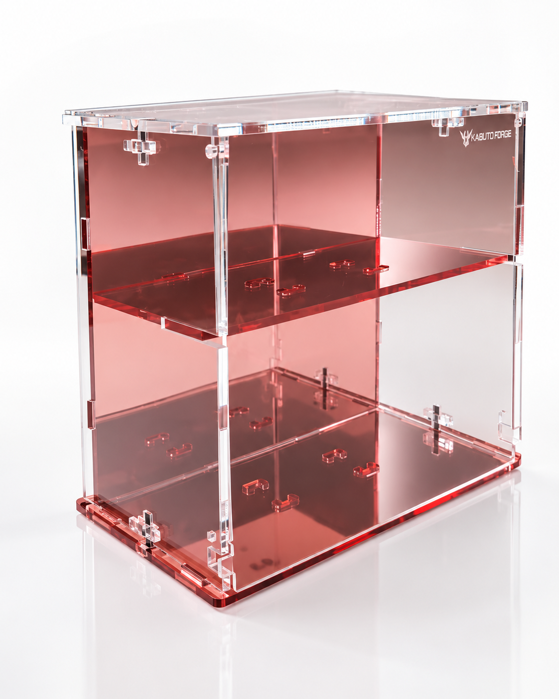 KF002-RG Rose Gold double case with angled top car display