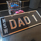 KF002-N — Custom DAD 1 Novelty Number Plate – Father’s Day Gift