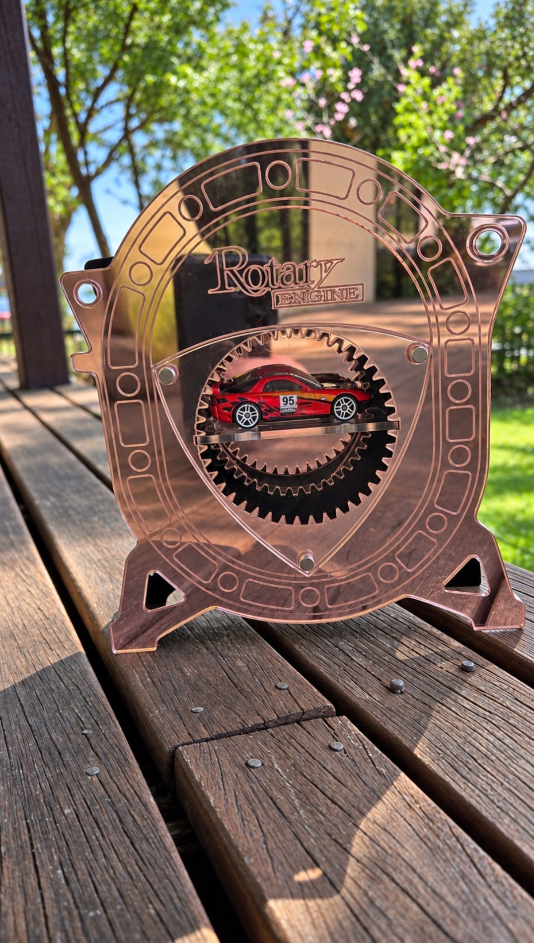 Rotary Engine 1:64 Diecast Display Case – Rose Gold