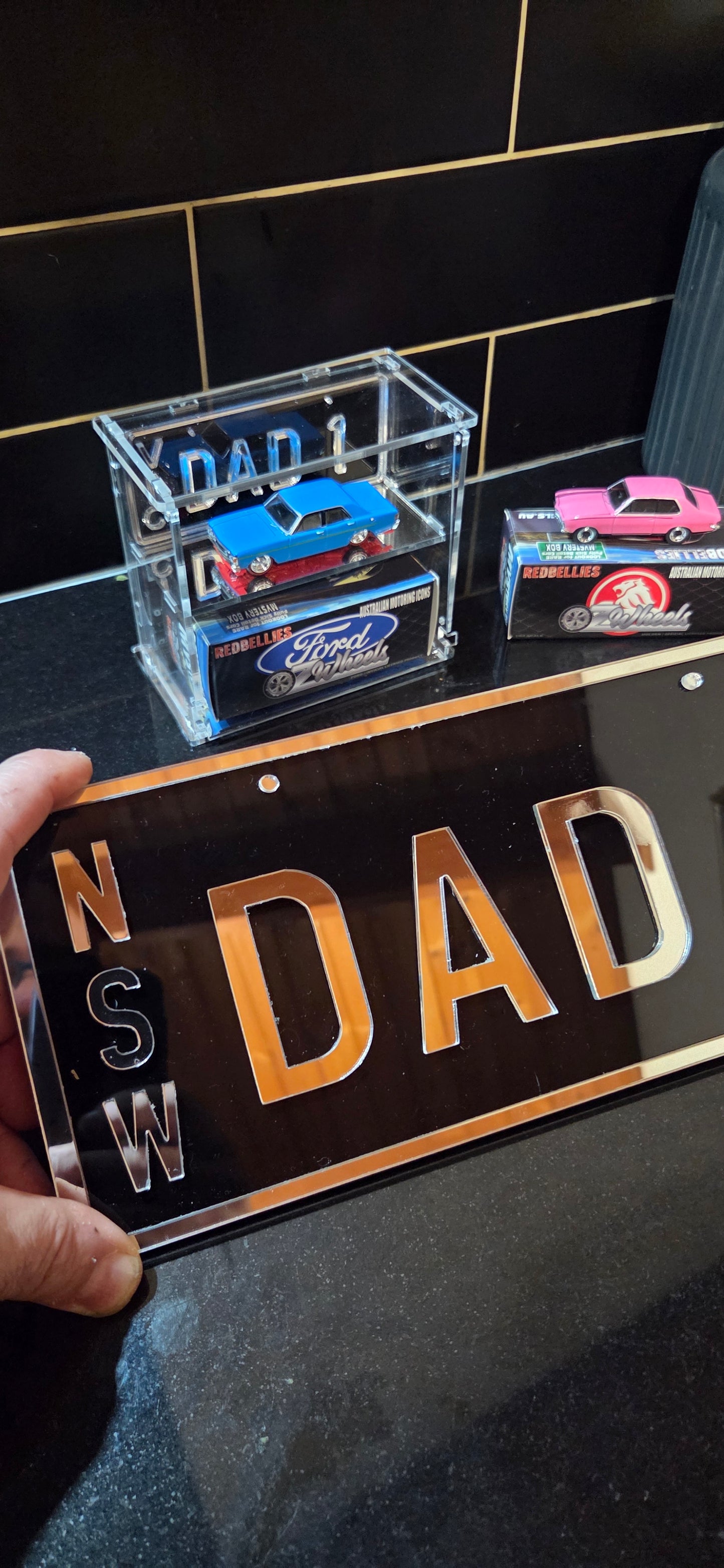 KF002-N — Custom DAD 1 Novelty Number Plate – Father’s Day Gift