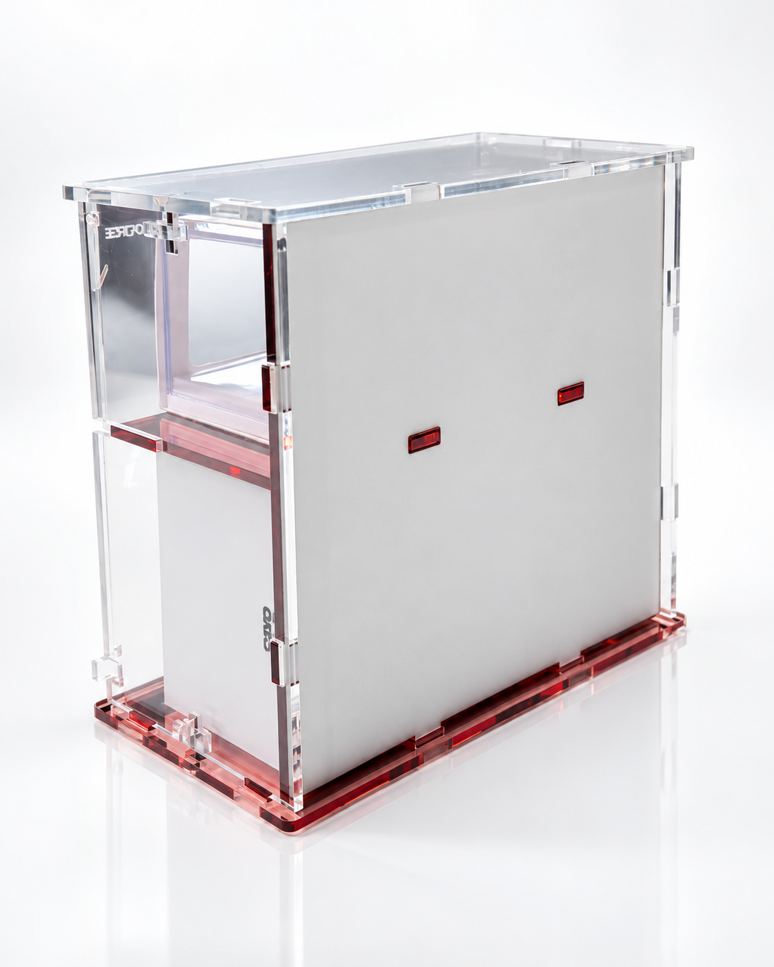 KF002-RG Rose Gold double case with angled top car display